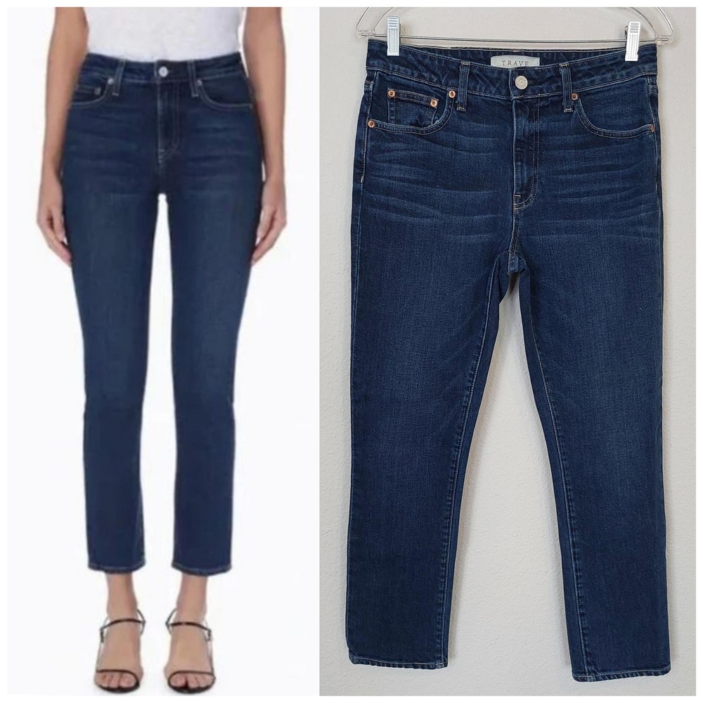 Trave Irina Take It Easy High Rise Ankle Jeans Blue Size 28